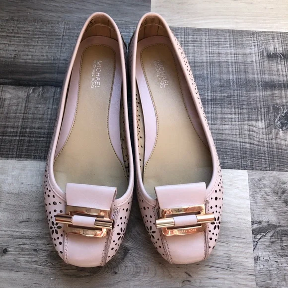 Soft Pink Michael Kors Fulton Moccasin Flats Michael Kors Shoes